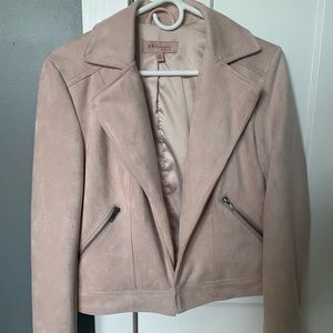 Light pink suede jacket
